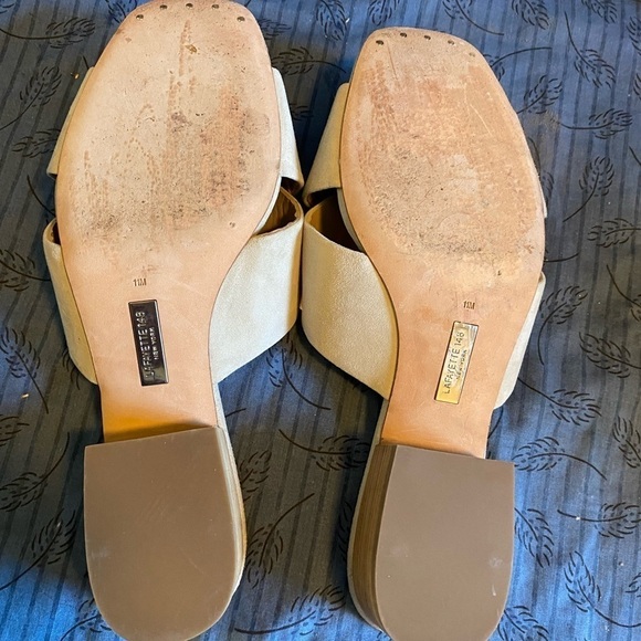 Lafayette 148 calf suede cross open toe sandals size 11 - Picture 4 of 6